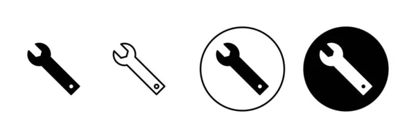 Ícones Chave Configurados Ícone Reparação Signo Ferramentas Símbolo —  Vetores de Stock