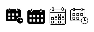 Calendar icon vector for web and mobile app. Calender sign and symbol. Schedule icon symbol