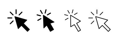 Click icon vector for web and mobile app. pointer arrow sign and symbol. cursor icon