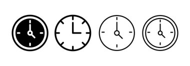Clock icon vector for web and mobile app. Time sign and symbol. watch icon
