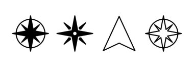 Compass icon vector for web and mobile app. arrow compass icon sign and symbol