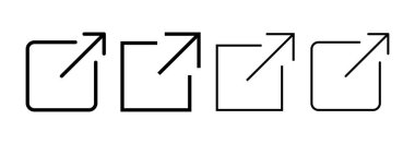 External link icon vector for web and mobile app. link sign and symbol. hyperlink symbol