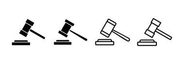 Gavel icon vector for web and mobile app. judge gavel sign and symbol. law icon. auction hammer