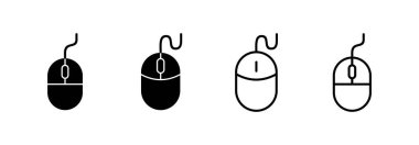 Web ve mobil uygulama için fare simgesi vektörü. Tıklama işareti ve sembol. işaretleyici simgesi vektörü.