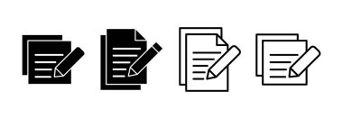 Web ve mobil uygulama için not simgesi vektörü. not defteri işareti ve sembol