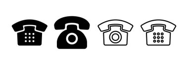 Web ve mobil uygulama için telefon simgesi vektörü. telefon işareti ve sembol