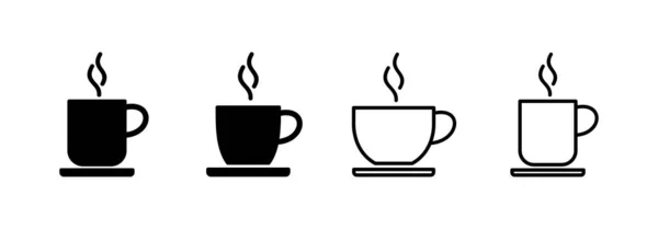 Coffee Cup Icon Vector Web Mobile App Cup Coffee Sign — Stok Vektör
