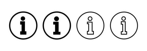 Вектор Значка Інформації Веб Мобільного Додатку Про Нас Знак Символ — стоковий вектор