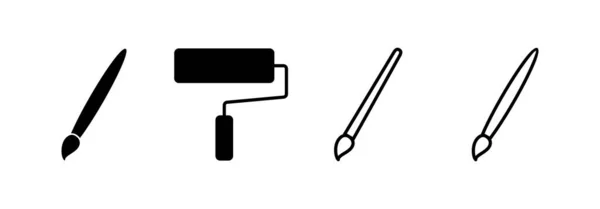 Малювати Вектор Піктограм Веб Мобільних Додатків Знак Символ Пензля Вектор — стоковий вектор