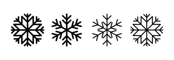 Вектор Значков Снега Веб Мобильного Приложения Знак Символ Снежинки — стоковый вектор