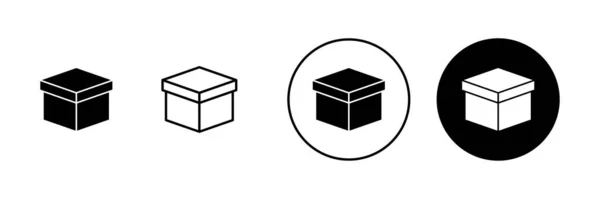 Набор Коробок Знак Символ Коробки Посылки Упаковки — стоковый вектор