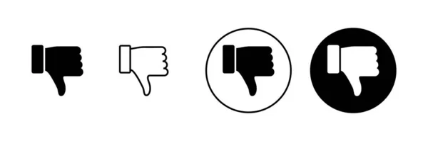 Dislike Icons Set Dislike Sign Symbol Hand Thumb — Stock Vector