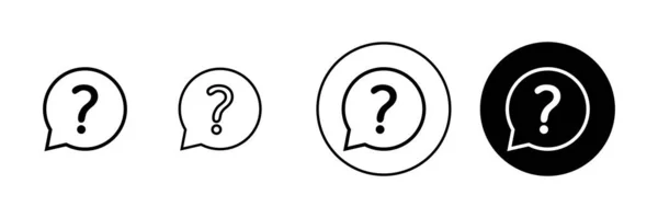 Σειρά Εικονιδίων Ερωτήσεων Ερωτηματικό Σημείο Και Σύμβολο — Διανυσματικό Αρχείο