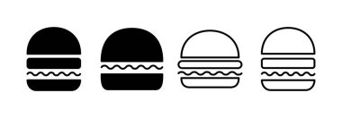 Burger icon vector for web and mobile app. burger sign and symbol. hamburger