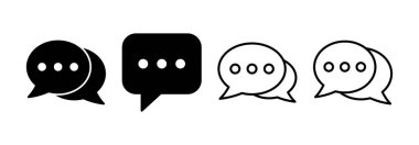 Chat icon vector for web and mobile app. speech bubble sign and symbol. comment icon. message