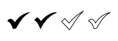 Check mark icon vector for web and mobile app. Tick mark sign and symbol