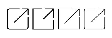 External link icon vector for web and mobile app. link sign and symbol. hyperlink symbol