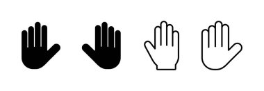 Hand icon vector for web and mobile app. hand sign and symbol. hand gesture