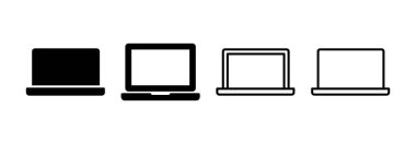 Web ve mobil uygulama için dizüstü bilgisayar simgesi vektörü. bilgisayar işareti ve sembol