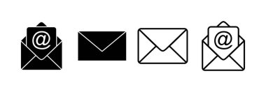 Web ve mobil uygulama için e- posta simgesi vektörü. e-posta işareti ve sembol. E- posta simgesi. Zarf simgesi