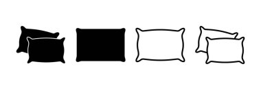 Web ve mobil uygulama için yastık simgesi vektörü. Yastık işareti ve sembol. Rahat yumuşacık yastık.