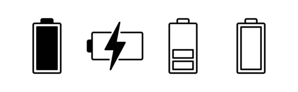 Battery Icon Vector Web Mobile App Battery Charging Sign Symbol — ストックベクタ
