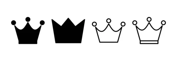 Вектор Піктограм Корони Веб Мобільного Додатку Знак Символ Корони — стоковий вектор