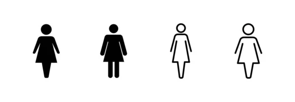 Female Icon Vector Web Mobile App Woman Sign Symbol — Image vectorielle