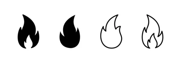 Fire Icon Vector Web Mobile App Fire Sign Symbol —  Vetores de Stock
