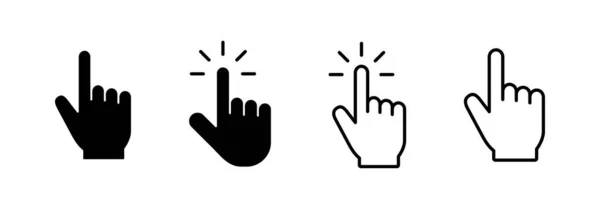 Hand Cursor Icon Vector Web Mobile App Cursor Sign Symbol - Stok Vektor
