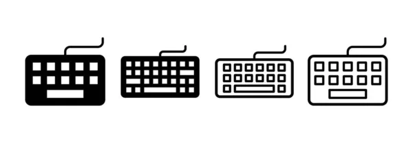 Вектор Значков Клавиатуры Веб Мобильного Приложения Знак Символ Клавиатуры — стоковый вектор