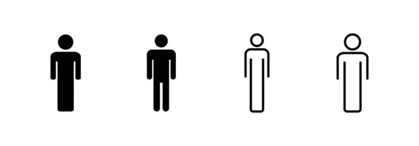 Web和移动应用程序的人图标向量 男性标志和符号 人的符号 — 图库矢量图片