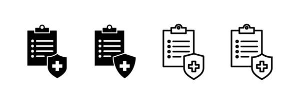 网络应用和移动应用的医疗保险图标向量 健康保险标志和符号 — 图库矢量图片