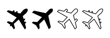 Web ve mobil uygulama için düzlem simgesi vektörü. Uçak işareti ve sembol. Uçuş taşıma sembolü. Seyahat işareti. uçak.