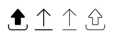 Web ve mobil uygulama için simge vektörü yükle. veri işareti ve sembolü yükle