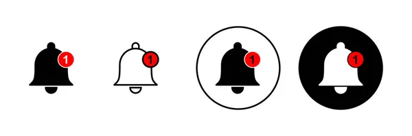 Icônes Bell Réglées Signe Notification Symbole Pour Conception Site Web — Image vectorielle