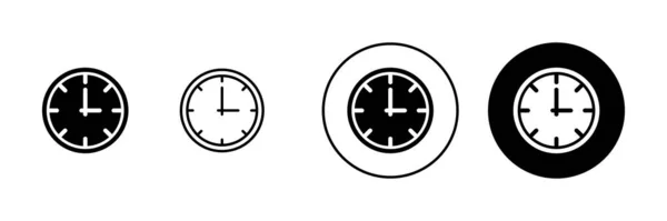 Set Icone Dell Orologio Segno Tempo Simbolo Icona Dell Orologio — Vettoriale Stock