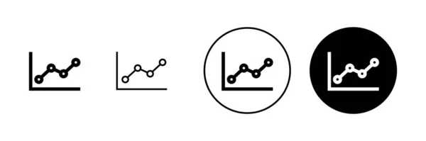 Graphique Croissant Ensemble Icônes Signe Symbole Graphique Icône Diagramme — Image vectorielle