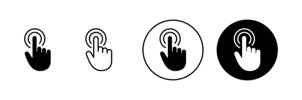 Hand Cursor Icons Set Cursor Sign Symbol Hand Cursor Icon — Stock Vector