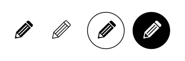 Σύνολο Εικονιδίων Μολυβιού Σημάδι Στυλό Και Σύμβολο Επεξεργασία Διανύσματος Εικονιδίων — Διανυσματικό Αρχείο