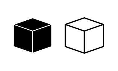 Kutu simgesi vektörü. kutu işareti ve sembol, paket, paket