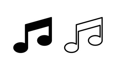 Müzik ikonu vektörü. nota işareti ve sembol