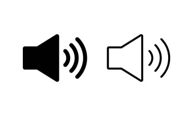 Sözcü simgesi vektörü. Ses düzeyi ve sembol. Hoparlör ikonu. ses sembolü