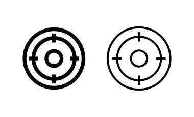 Hedef ikon vektörü. hedef simge vektörü. hedef pazarlama işareti ve sembol