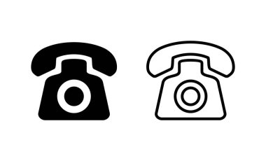 Telefon ikonu vektörü. telefon işareti ve sembol