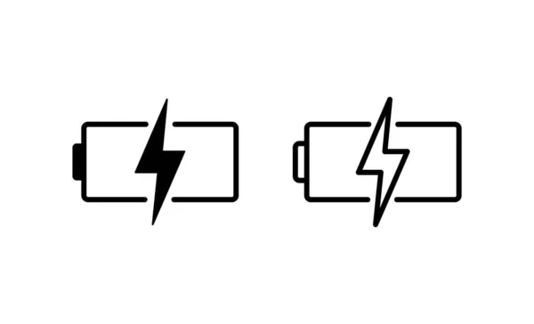Вектор Значка Батареї Знак Зарядки Акумулятора Рівень Заряду Акумулятора — стоковий вектор