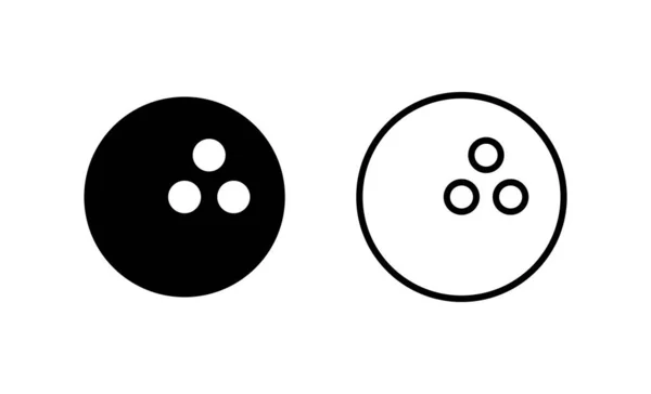 Διάνυσμα Εικονιδίου Μπόουλινγκ Σύμβολο Και Σύμβολο Μπάλας Μπόουλινγκ Και Καρφίτσας — Διανυσματικό Αρχείο