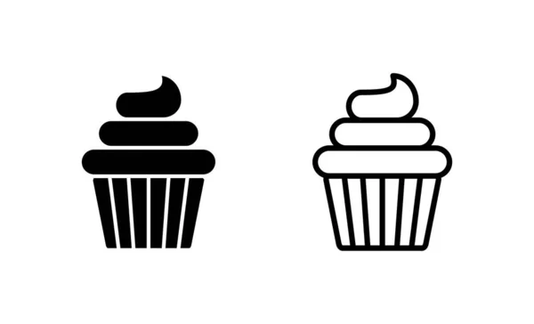 Gâteau Icône Vecteur Gâteau Signe Symbole — Image vectorielle