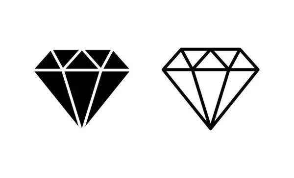 Diamantvektor Diamant Pärlor Tecken Och Symbol — Stock vektor