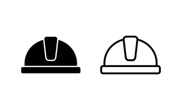 Helmet图标向量 摩托车头盔的标志和符号 建筑头盔图标 安全帽 — 图库矢量图片